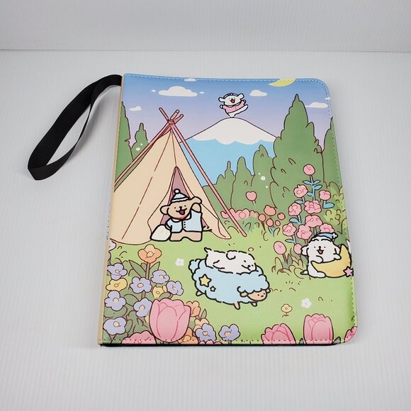 Moon Lab Studios TCG Zipper Binder Maltese Puppies Camping 20 Sleeves 9 Slots - Picture 1 of 7